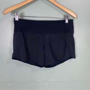 Lululemon Run Times Short Sz 4 Black‎ 4”